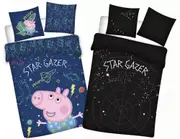 Peppa Pig Star Gazer Glow in the Dark Quilt Cover Set for Cot or Toddler Bed