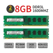 Samsung 16GB 2x 8GB DDR3L 1600MHz PC3L-12800U 240pin DIMM Desktop Memory RAM BT