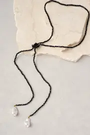Faceted Rope Necklace - Black