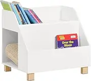 SoBuy KMB54-W,Children Kids Storage Bookcase,Book Shelf Toy Shelf Storage Display Shelf Rack Organizer with 3 Storage Compartments,White