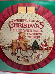 DIMENSIONS HEIRLOOM CHRISTMAS KIT Cross Stitch WISHING YOU A... Nostalgic, Bears