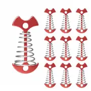 10PCS Spring Fishbone Tent Pegs Deck Anchors for Outdoor Camping and Tarp Setup