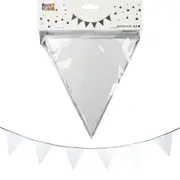 Silver Glitter Flag Banner 3.5m