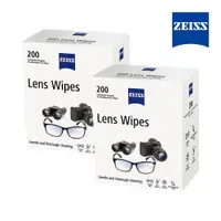 在飛比找PChome24h購物優惠-蔡司 Zeiss 濕式拭鏡紙 200片 完整盒裝-2入組