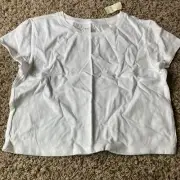 Aerie Womens Short Sleeve Tee White M $24.95