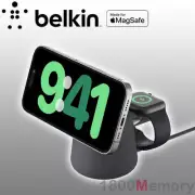 Belkin Boost Charge Pro 2-in-1 Wireless Charging Dock Qi2 15W MagSafe for Apple