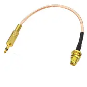 SMA Female to 3.5mm Mono 1/8" TS Stereo Plug Adapter Antenna Extension Cable