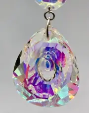 50mm Illusion Teardrop Rainbow Prism Crystal Hanging Ornament Sun-catcher 5.75"