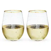 Starlight Stemless Wine Glass Set by Twine