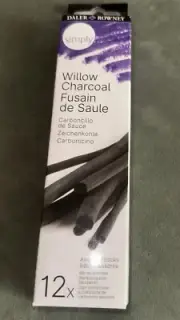 Daler Rowney Simply Willow Artists Sketching Charcoal Sticks Pack12 Asst Sticks