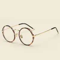 在飛比找蝦皮商城精選優惠-新款圓框眼鏡架 韓版時尚潮流大框平光鏡 復古眼鏡框可配鏡