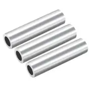6063 Aluminum Round Tube 25mm OD 15mm Inner Dia 100mm Length Pipe Tubing 3 Pcs