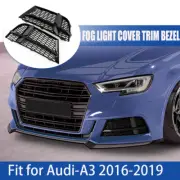 Honeycomb Fog Light Grill Mesh Cover Trims Black for 20162019 Audi A3 8V SLine (for: Audi)