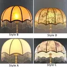 Replacement Dome Table Lampshade Cover with Tassel for Living Room, Study Room,