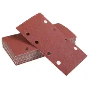 30Pcs Square Sandpaper Sanding Sheet 95X185mm Sander Hook Loop Disc9388