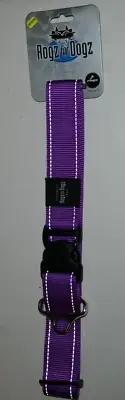 ROGZ FOR DOGZ Purple DOG COLLAR for x-large dogs XXL 20" - 32" fast ship