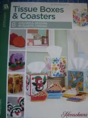 TISSUE BOXES & COASTERS IN PLASTIC CANVAS BOOKLETS