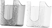 UTHCLO 2Pcs Wall Mount Wipe Dispenser Box Pet Bathroom Wipes Holder Space Saving Tissue Storage Case Grey Design for Clutter Organization