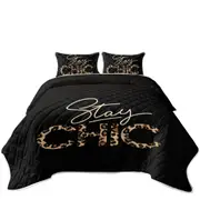 Cool Leopard Pattern Stay Chic Coverlet