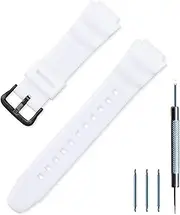 [Lijinlan] Men's Resin Replacement Watch Band for Casio AE-1000W AE-1200 AE-1300 AEQ-110W AQ-S800W MRW-200H SGW-300H SGW-400H W-216H W-218H Waterproof Watch Strap