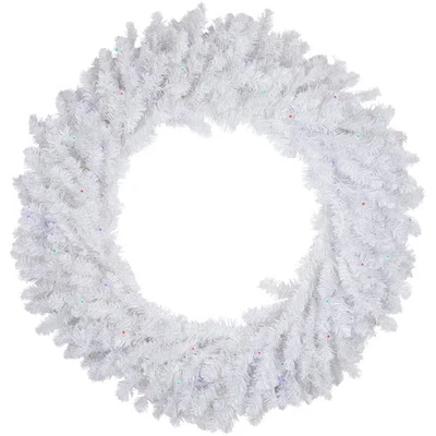 Northlight 36" B/O Pre-Lit LED Snow White Christmas Wreath - Multi Lights