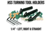 Lathe Turning Tool Holder 1/4" variations you pick (Includes 1/4" HSS Tool Bit)