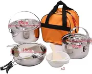 Camping Pot Set, Camping Cooking Set for 4-5 People, Camping Picnic Pot, Lightweight Camping Pot, Pan, Camping Picnic Automatic Driving Travel