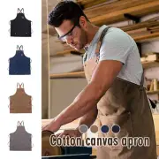 Unisex Workshop Canvas Tool Apron Work Shop Heavy Duty Woodworking Apron Durable