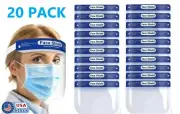20Pack Safety Full Face Shield Reusable Protection Cover Face Eye Cashier Helmet
