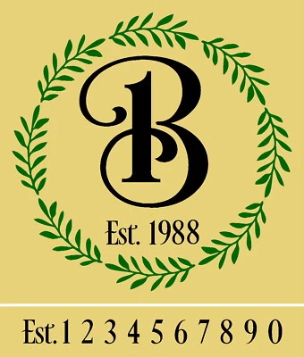 REUSABLE STENCIL ITEM 9282 U 12"x12" - ALPHABET "B" EST. SET -MYLAR STENCILS