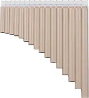 16 Pipe Pan Flute Panpipes C Key Pan Pipes for Beginners Students with Mouthpiece Carry Bag Beige One Size
