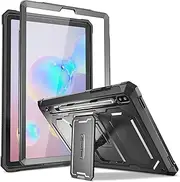 Fintie Shockproof Case for Samsung Galaxy Tab S6 10.5" 2019 (Model SM-T860/T865/T867), Tuatara Rugged Unibody Hybrid Full Protective Bumper Kickstand Cover with Built-in Screen Protector, Black