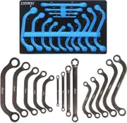 14-Piece Chrome Vanadium Wrench Set with EVA Organizer for Ultimate Versatility