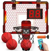 Mini Basketball Hoop with LED Lighting, Electronic Scoreboard, 3 Modes, Over ...