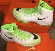 OREGON DUCKS PE Size 16 Nike FORCE SAVAGE PRO SHARK Football Cleats White/Neon