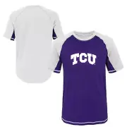 Outerstuff NCAA Youth TCU Horned Frogs Color Block Rash Guard Shirt