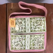*New NOS Vintage 50s 60s Retro Atomic Carpetbag Womens Purse Pink Tapestry Bag