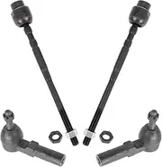 TRQ Front Inner & Outer Tie Rod Set Driver & Passenger Side Inner & Outer Compatible with 1992 Chevrolet Lumina APV Oldsmobile Silhouette Pontiac Trans Sport
