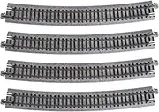 [Kato] USA Model Train Products Unitrack, 718mm (28 1/4") Radius 15-Degree Curve Track (4-Piece)