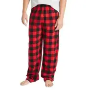 Wondershop Men's 2X Tall Red Plaid Super Soft Fleece Pajama Pants