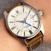 Frost snow white Dial 39mm NH34A Pilot Tandorio Watch For Men 200m Waterproof