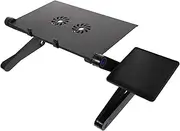 Operitacx Aluminium Alloy Foldable Laptop Stand with Cooling Fans Ergonomic Design for Improved for Laptops for Use