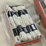 10 Skeins In Box DMC 100% Wool Needlepoint Tapestries Ecru