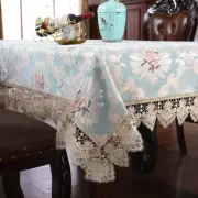 Floral Lace Tablecloths Square Table Cover Edging Dining Kitchen Home Room Decor