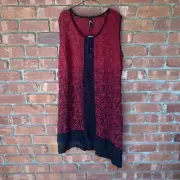 Taking Shape Womens Ombré Array Dress Print Sheer Lightweight Size 20 NWT