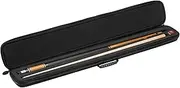 Parallax Billiard/Pool Cue Case 600D Oxford Heavyweight Polyester Fabric and Padded Interior, Holds 1 Complete 2-Piece Cue (1 Butt/1 Shaft)