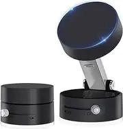 ROUMAYMAY Car Phone Holder Vacuum Suction Mount, Foldable Cup Retractable Adjustable Strong Magnetic for Cell Phone Stand on Dashboard Vent Windshield Car/Travel/Desktop, Black