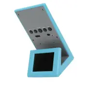 (Blue)Weather Forcast Clock Solar Battery Powered Square LCD Display Timing MU
