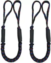 2Pcs 3.5-5.5FT Dock Lines Bungee Mooring Rope for Boat Jet Ski Kayak Pontoon PWC