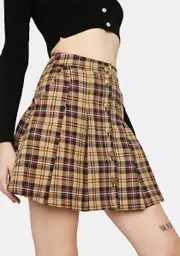 [Dangerfield] Life Finds A Way Plaid Skirt